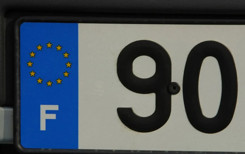plaque immatriculation france